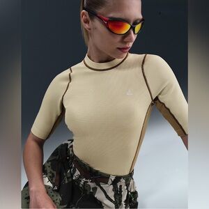 Nike ACG Chinati HV0581-229 Women's Medium Beige Dri-Fit ADV UV Base Layer Top